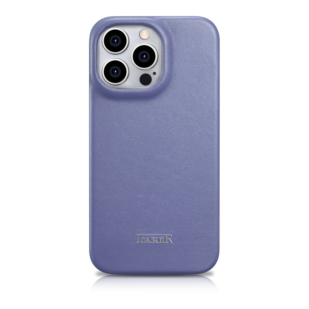 Pokrowiec etui skrzane z klapk iCarer CE Premium Leather Folio Case jasnofioletowe APPLE iPhone 14 Pro Max / 11