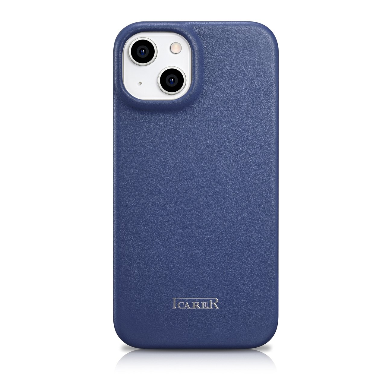Pokrowiec etui skrzane z klapk iCarer CE Premium Leather Folio Case niebieskie APPLE iPhone 14 / 3