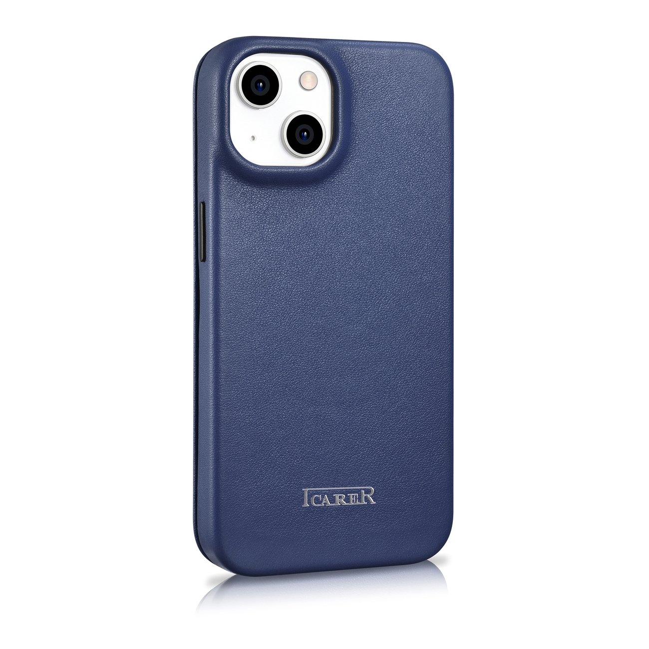 Pokrowiec etui skrzane z klapk iCarer CE Premium Leather Folio Case niebieskie APPLE iPhone 14 / 4