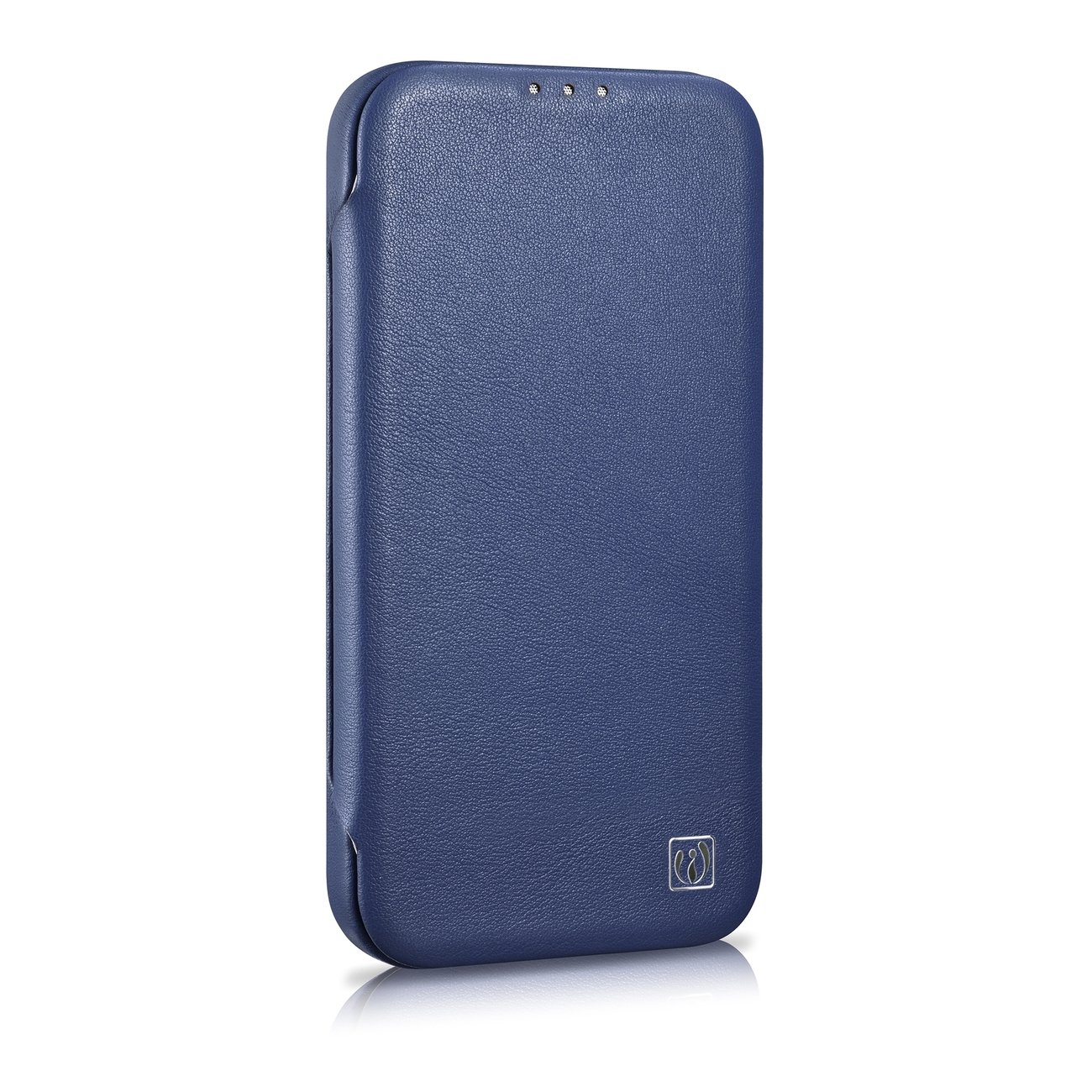 Pokrowiec etui skrzane z klapk iCarer CE Premium Leather Folio Case niebieskie APPLE iPhone 14 / 5