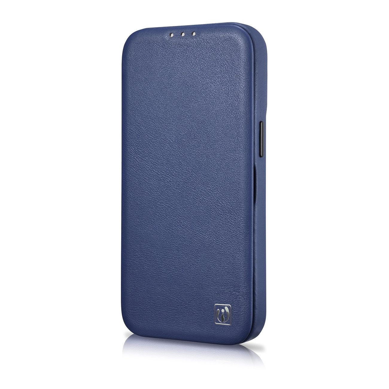 Pokrowiec etui skrzane z klapk iCarer CE Premium Leather Folio Case niebieskie APPLE iPhone 14 / 6