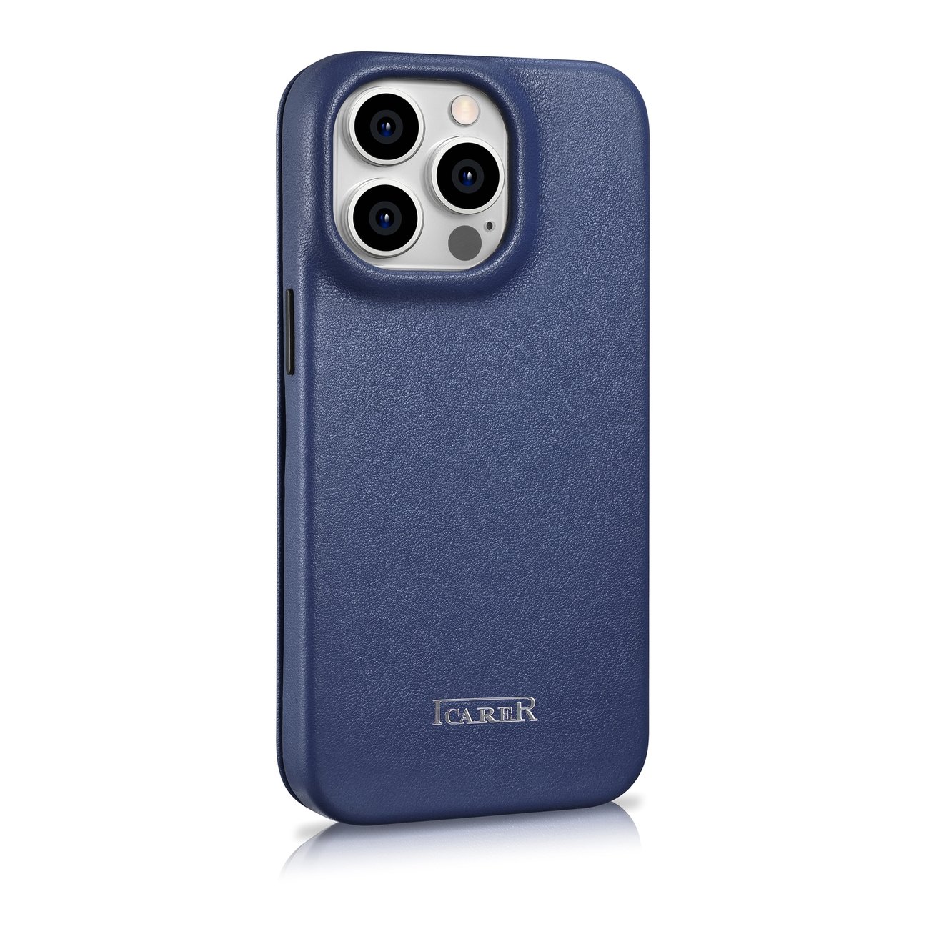 Pokrowiec etui skrzane z klapk iCarer CE Premium Leather Folio Case niebieskie APPLE iPhone 14 Pro / 4