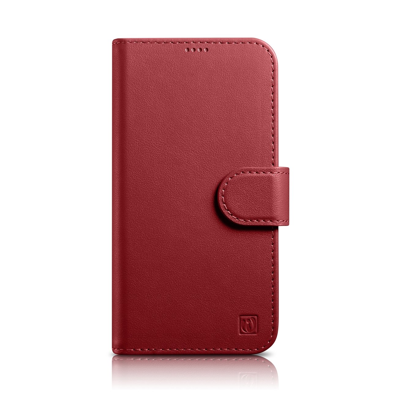 Pokrowiec etui skrzane z klapk iCarer Wallet Case 2in1 czerwone APPLE iPhone 14