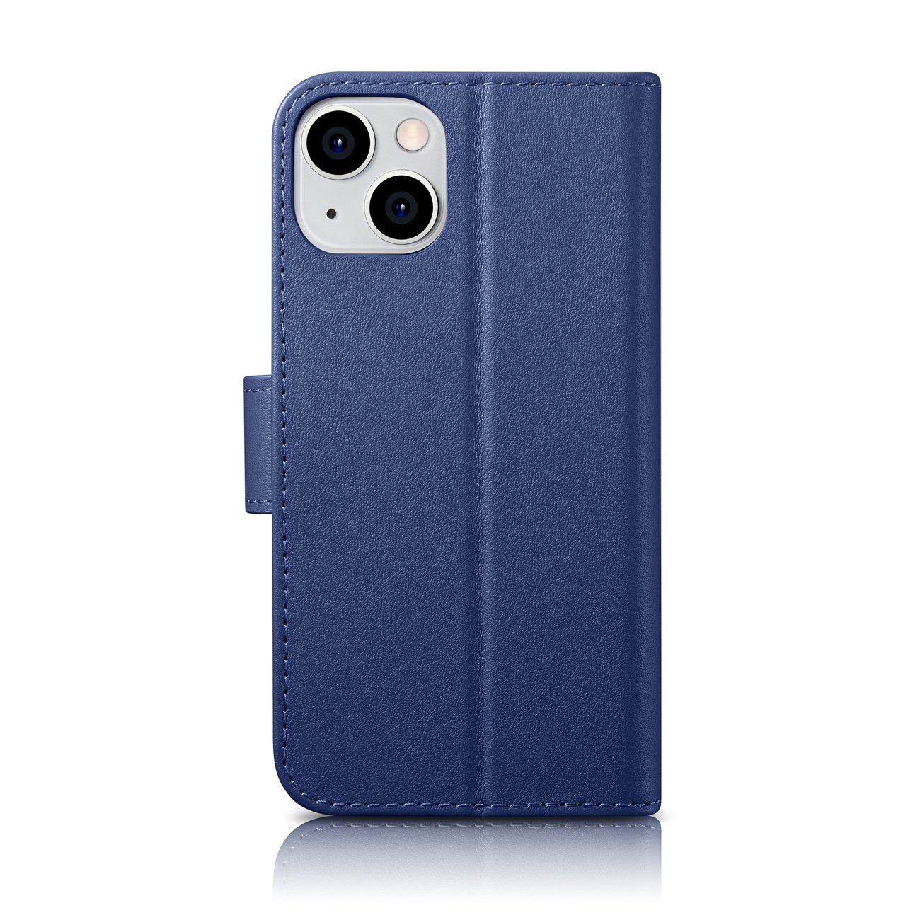 Pokrowiec etui skrzane z klapk iCarer Wallet Case 2in1 niebieskie APPLE iPhone 14 / 2