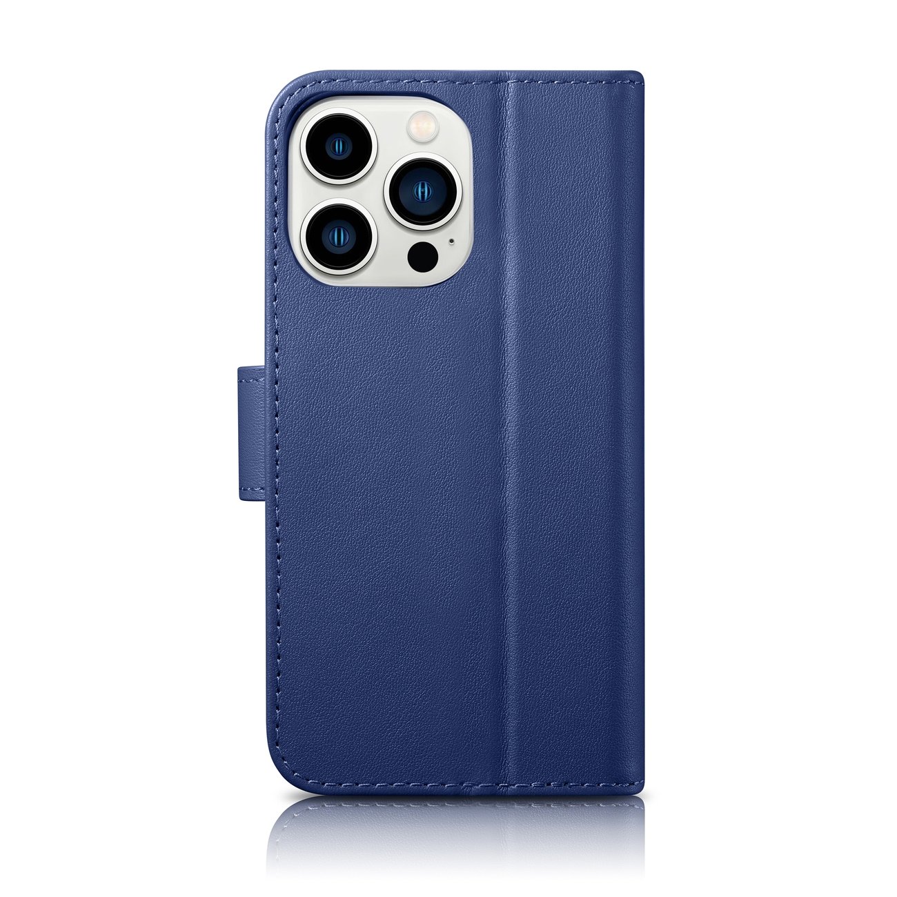 Pokrowiec etui skrzane z klapk iCarer Wallet Case 2in1 niebieskie APPLE iPhone 14 Pro / 2