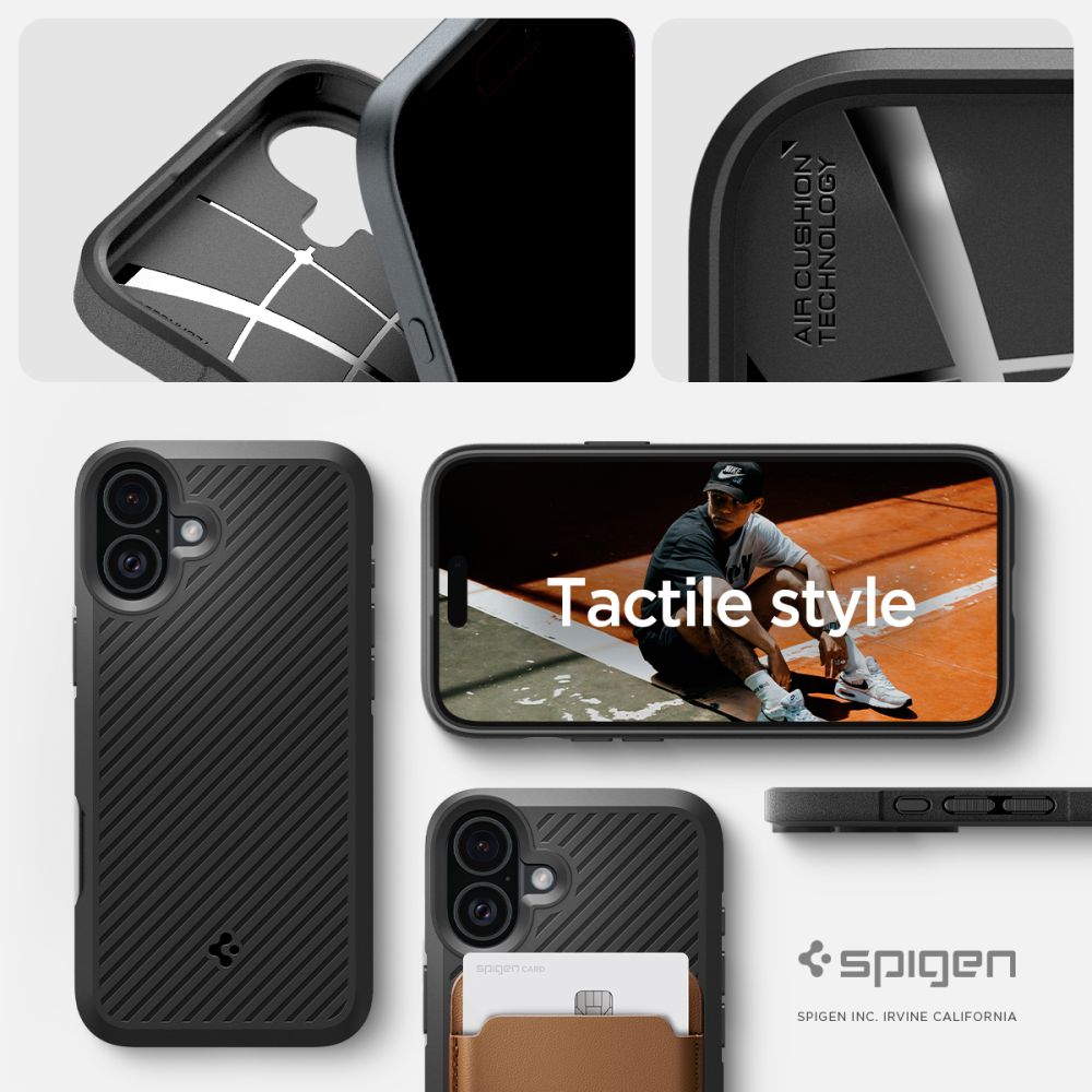 Pokrowiec etui Spigen Core Armor czarne APPLE iPhone 16 / 11