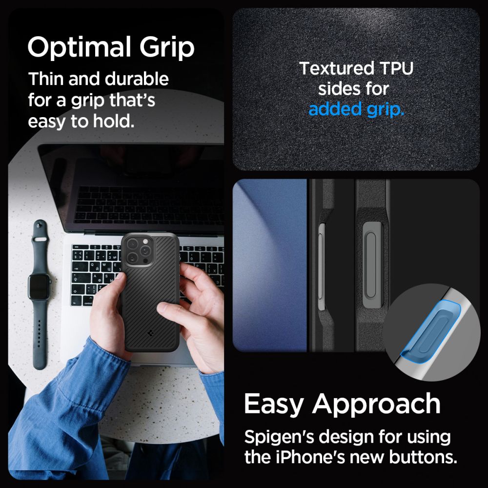 Pokrowiec etui Spigen Core Armor czarne APPLE iPhone 16 Pro Max / 8 Pokrowiec etui Spigen Core Armor czarne APPLE iPhone 16 Pro Max / 8