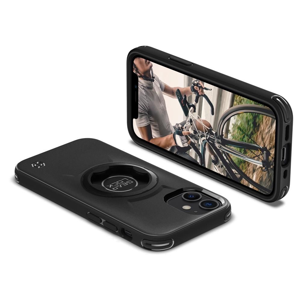 Pokrowiec etui Spigen Gearlock Gcf133 Bike Mount Case czarne APPLE iPhone 12 Mini / 3