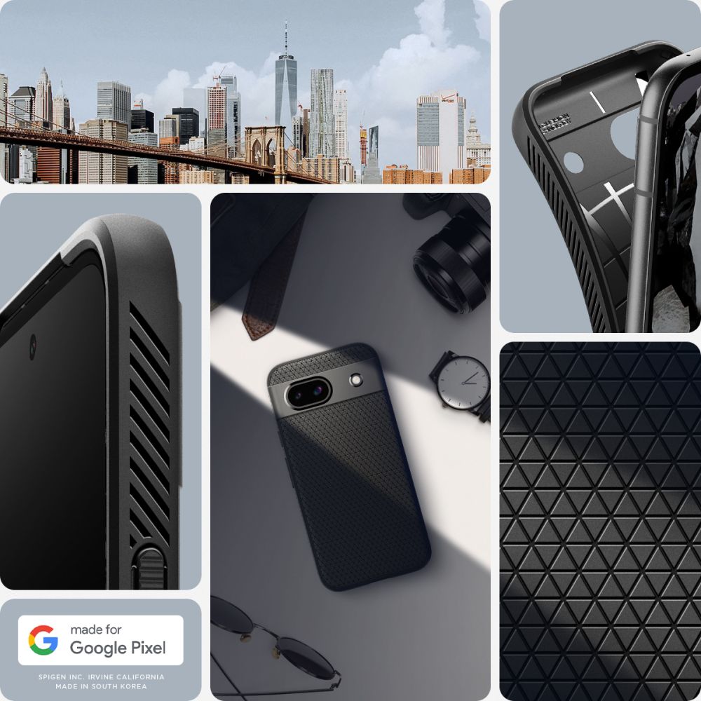 Pokrowiec etui Spigen Liquid AIR Armor czarne Google Pixel 8a / 12