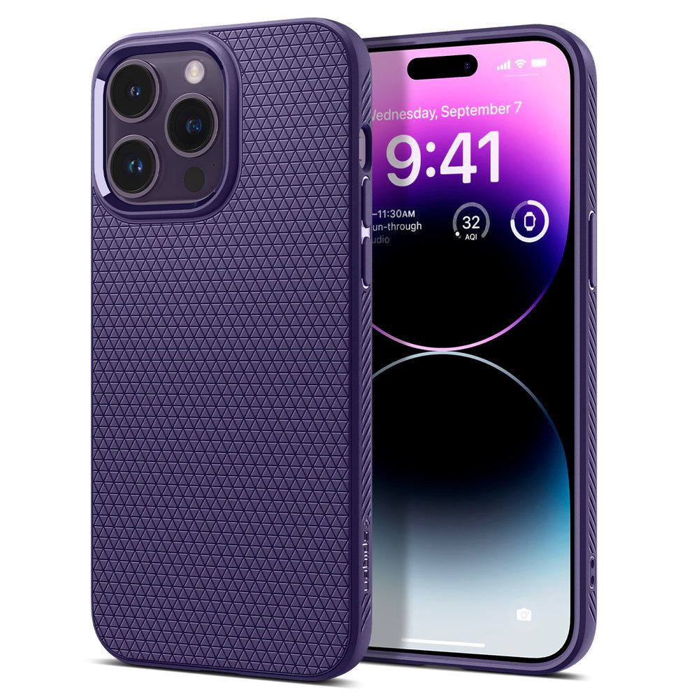 Pokrowiec etui Spigen Liquid AIR Armor Deep purple APPLE iPhone 14 Pro Max