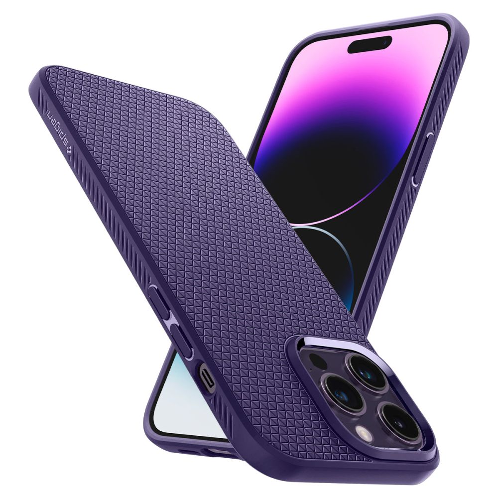 Pokrowiec etui Spigen Liquid AIR Armor Deep purple APPLE iPhone 14 Pro Max / 9