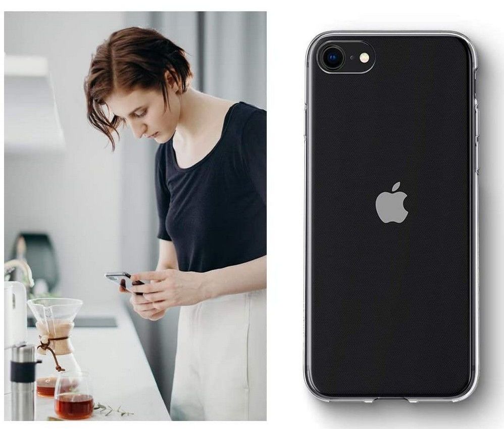 Pokrowiec etui Spigen Liquid Crystal Przeroczyste APPLE iPhone SE 2020 / 4