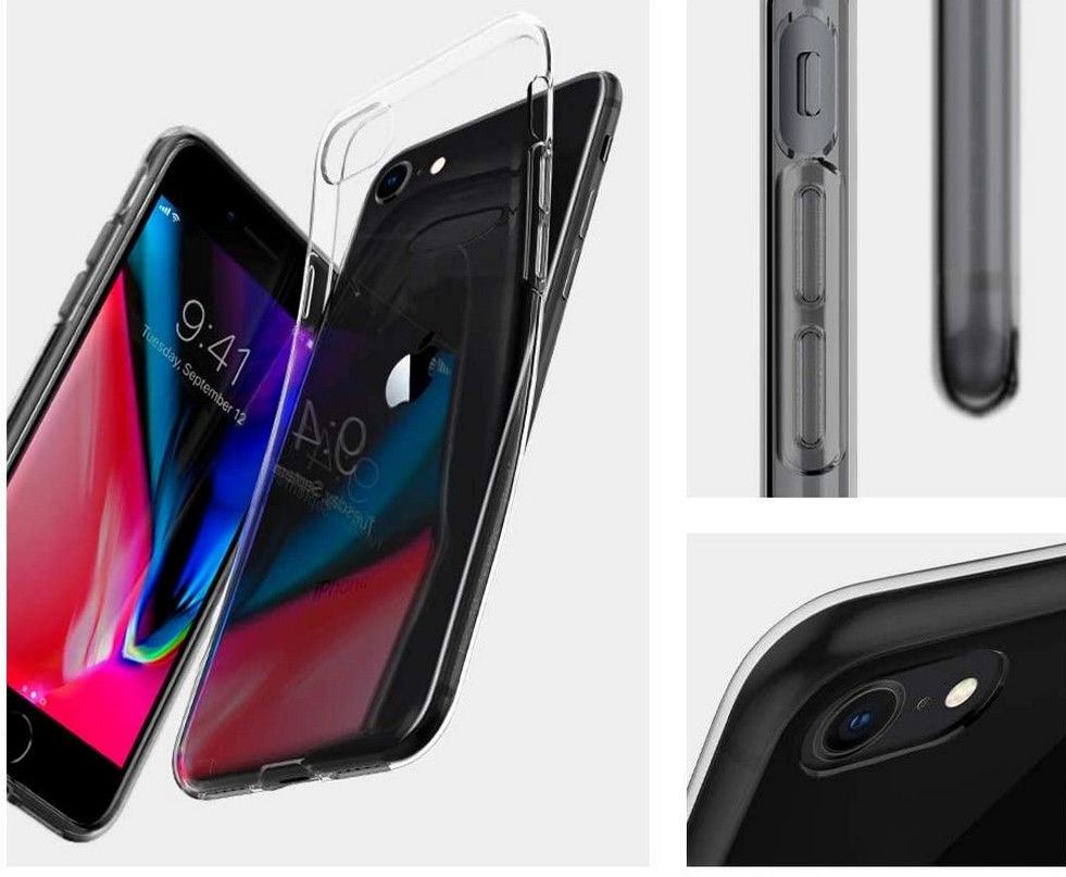 Pokrowiec etui Spigen Liquid Crystal Przeroczyste APPLE iPhone SE 2020 / 5