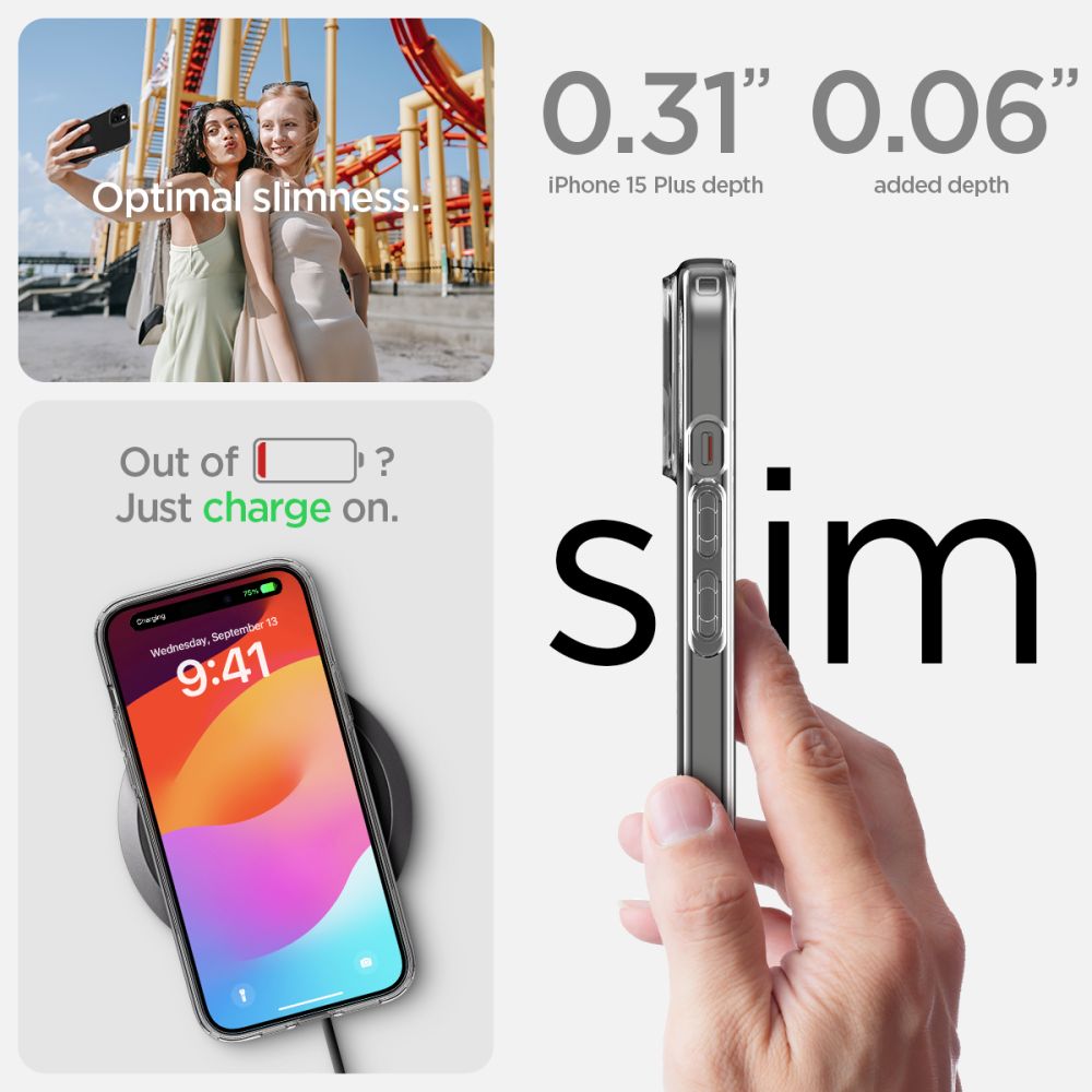 Pokrowiec etui Spigen Liquid Crystal przeroczyste APPLE iPhone 15 Plus / 12