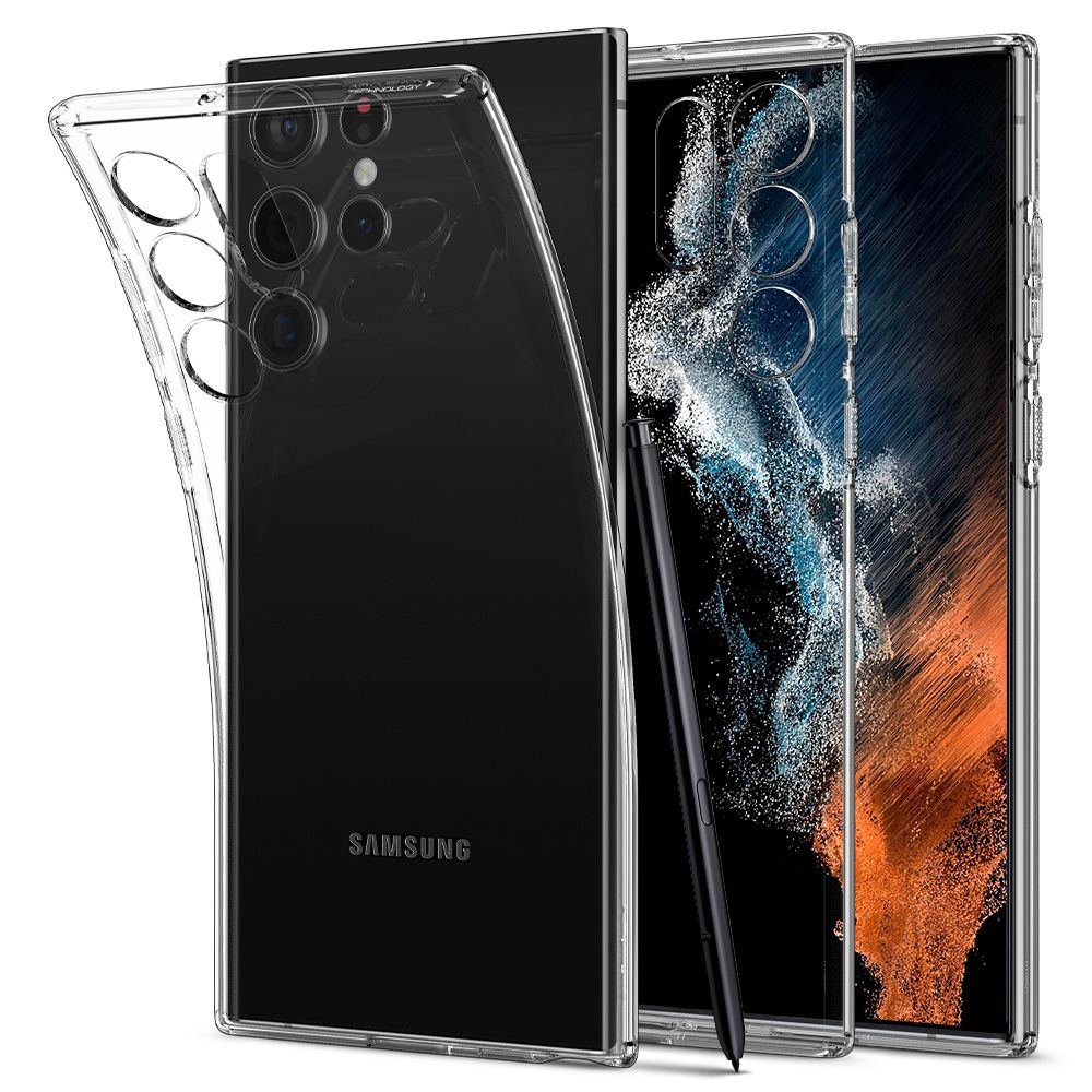 Pokrowiec etui Spigen Liquid Crystal przeroczyste SAMSUNG Galaxy S22 Ultra