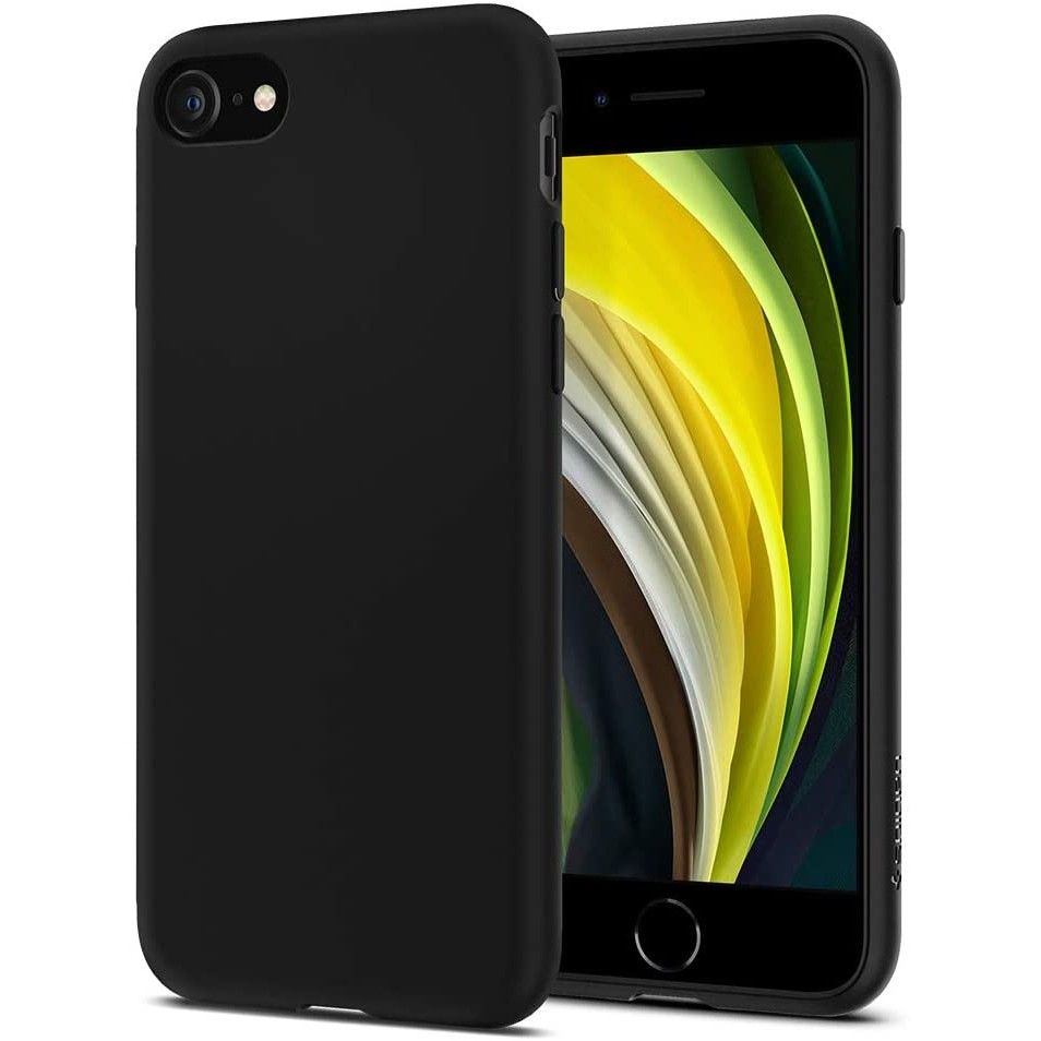 Pokrowiec etui Spigen Liquid Czarne APPLE iPhone SE 2020