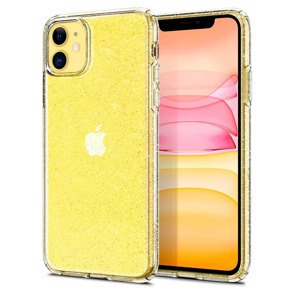 Pokrowiec etui Spigen Liquid Glitter Przeroczyste APPLE iPhone 11 / 12