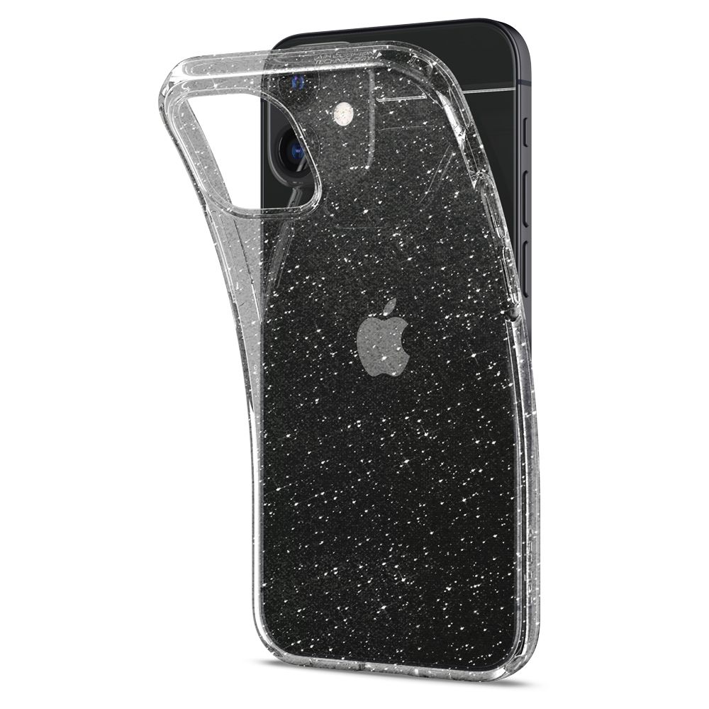 Pokrowiec etui Spigen Liquid Glitter Przeroczyste APPLE iPhone 12 Mini / 5