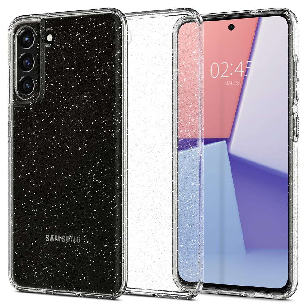 Pokrowiec etui Spigen Liquid Glitter przeroczyste SAMSUNG Galaxy S21 FE / 11