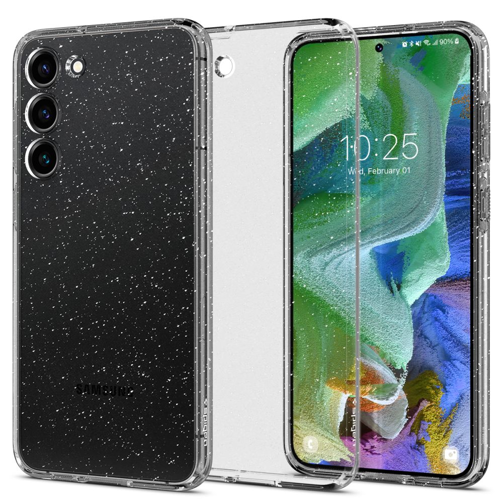 Pokrowiec etui Spigen Liquid Glitter przeźroczyste SAMSUNG Galaxy S23 Plus