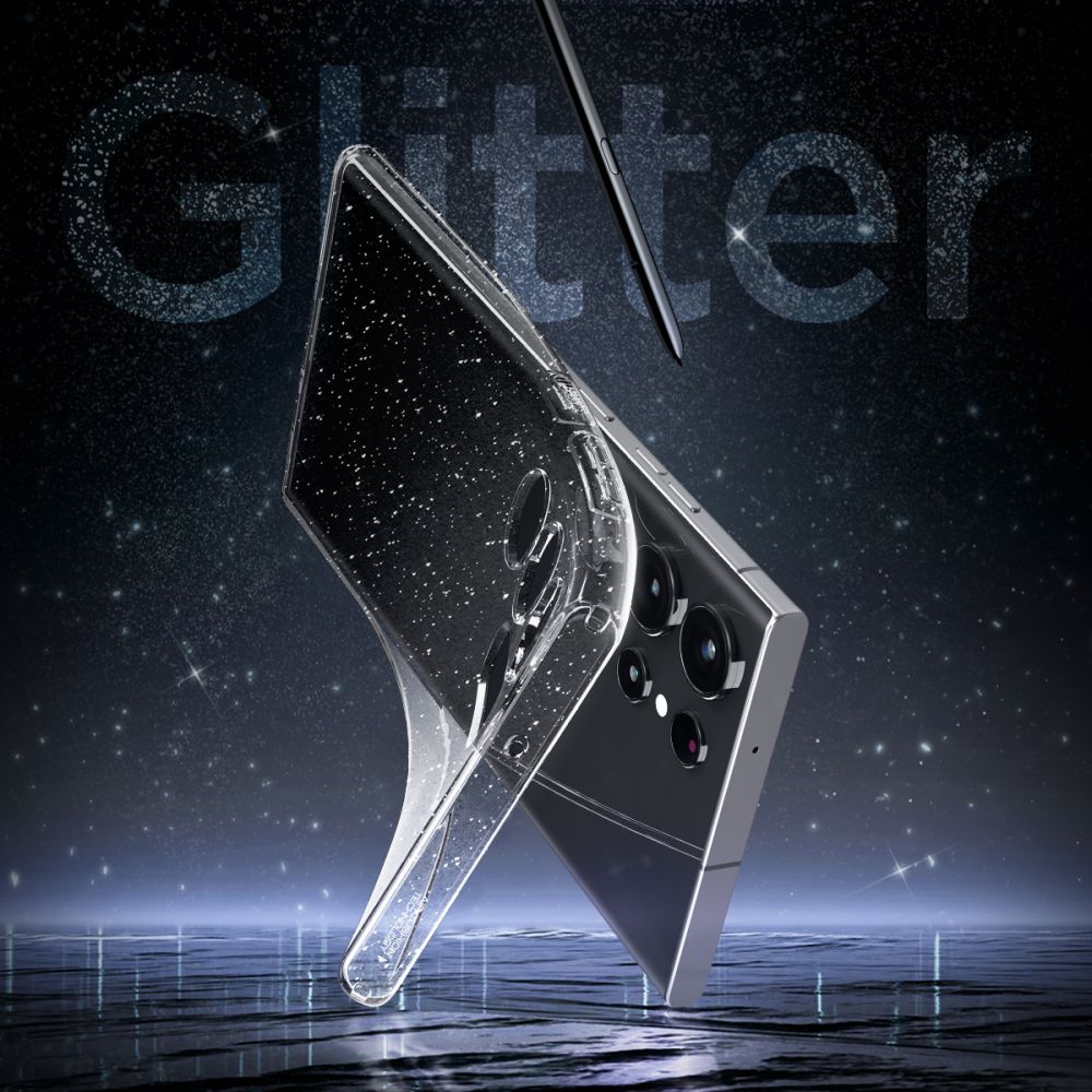 Pokrowiec etui Spigen Liquid Glitter przeroczyste SAMSUNG Galaxy S23 Ultra / 11