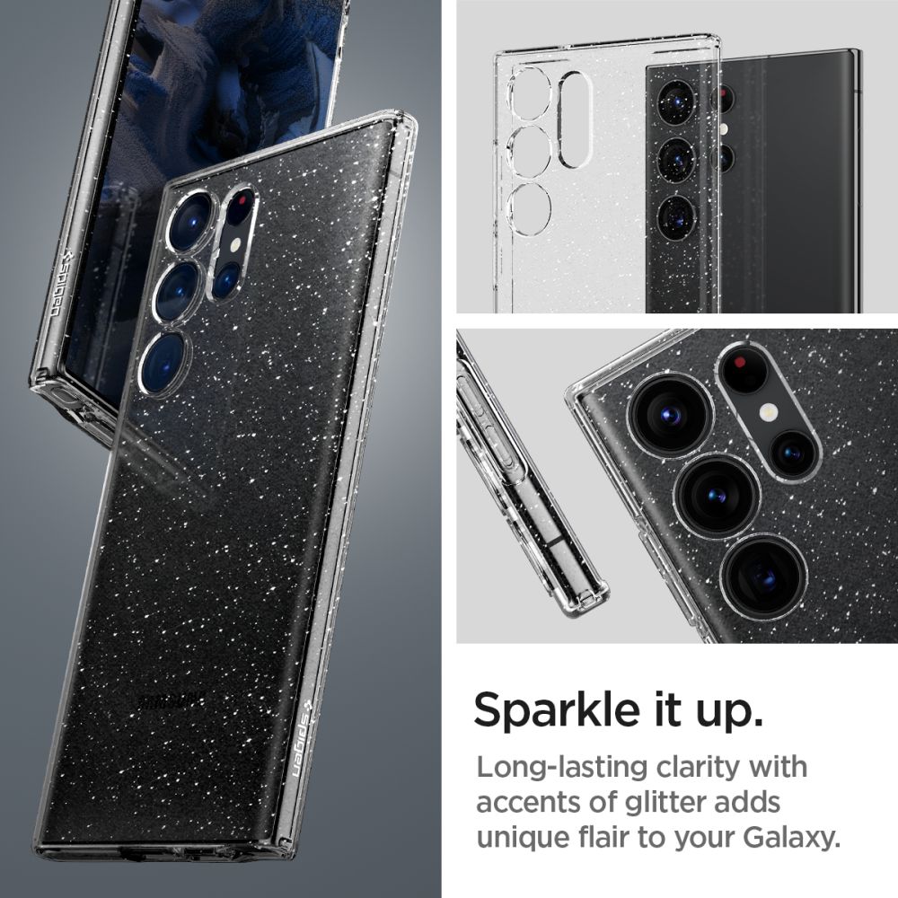 Pokrowiec etui Spigen Liquid Glitter przeroczyste SAMSUNG Galaxy S23 Ultra / 12