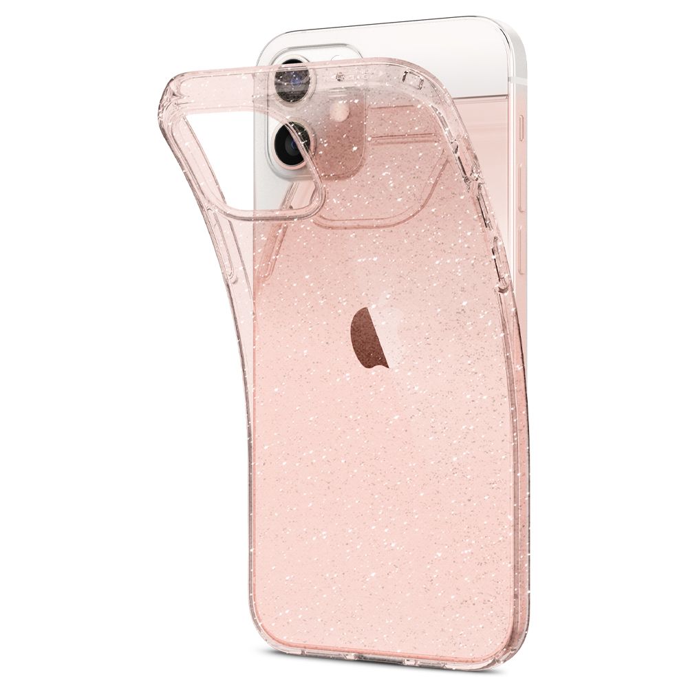 Pokrowiec etui Spigen Liquid Glitter rose APPLE iPhone 12 Mini / 6