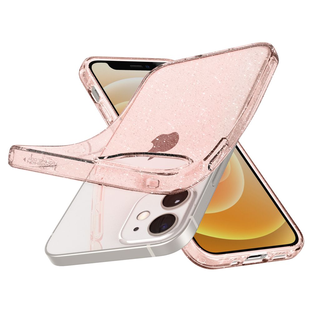 Pokrowiec etui Spigen Liquid Glitter rose APPLE iPhone 12 Mini / 7