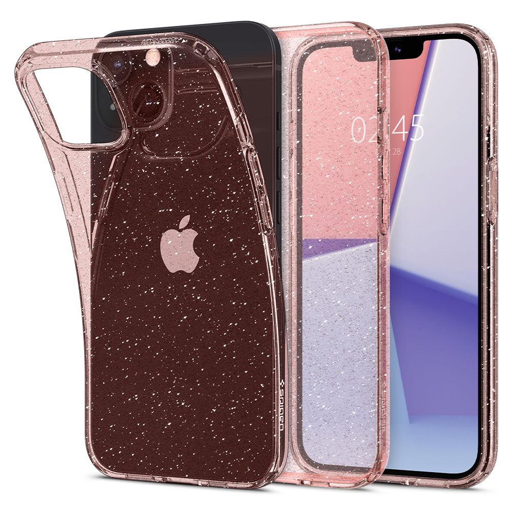 Pokrowiec etui Spigen Liquid Glitter rose APPLE iPhone 13