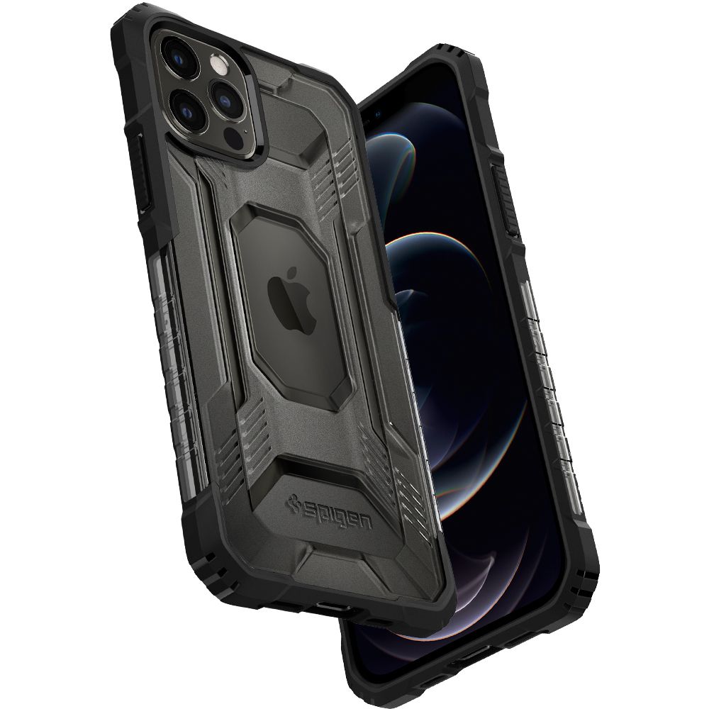 Pokrowiec etui Spigen Nitro Force czarne APPLE iPhone 12 / 8