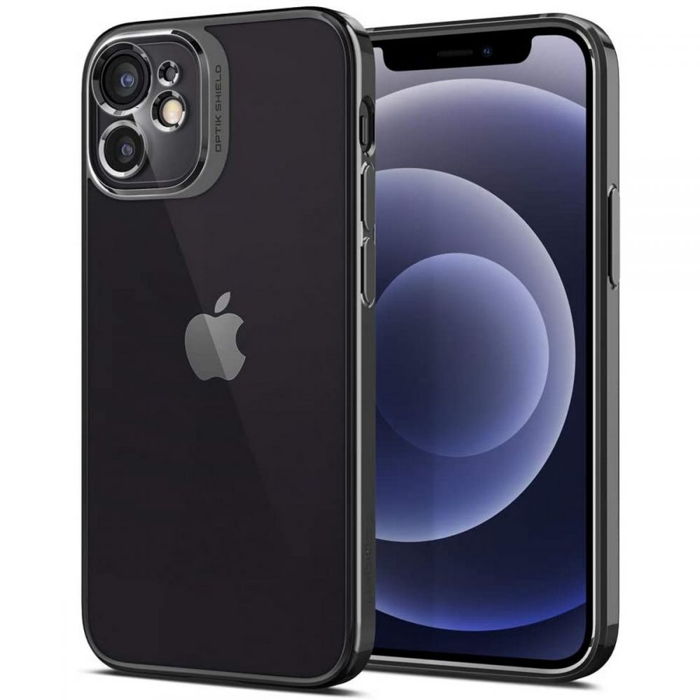 Pokrowiec etui Spigen Optik Crystal Chrome grey APPLE iPhone 12 Mini / 2