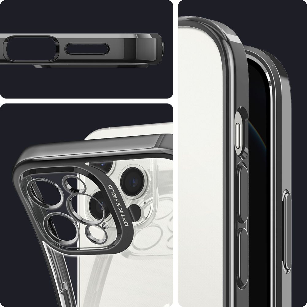 Pokrowiec etui Spigen Optik Crystal Chrome grey APPLE iPhone 12 Pro / 2