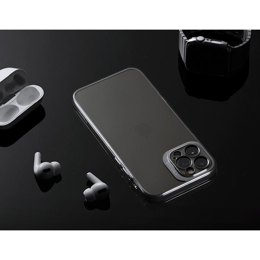 Pokrowiec etui Spigen Optik Crystal Chrome grey APPLE iPhone 12 Pro / 7