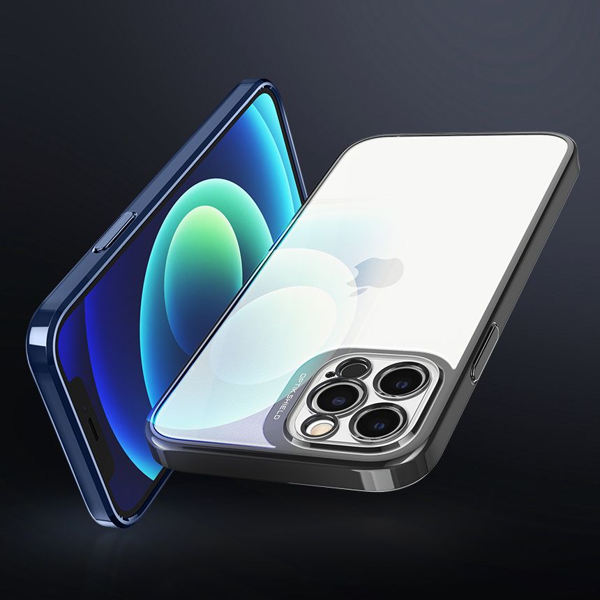 Pokrowiec etui Spigen Optik Crystal Chrome grey APPLE iPhone 12 Pro / 8