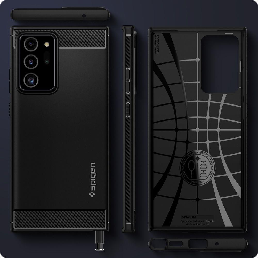 Pokrowiec etui Spigen Rugged Armor czarne SAMSUNG Galaxy Note 20 Ultra / 9