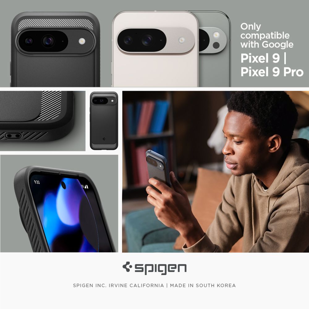 Pokrowiec etui Spigen Rugged Armor czarne Google Pixel 9 / 11