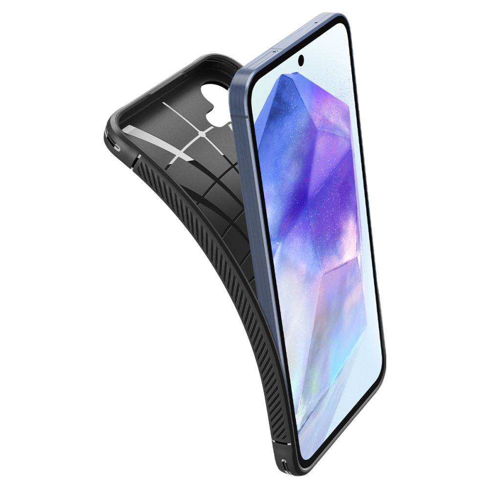 Pokrowiec etui Spigen Rugged Armor czarne SAMSUNG Galaxy A55 5G / 7