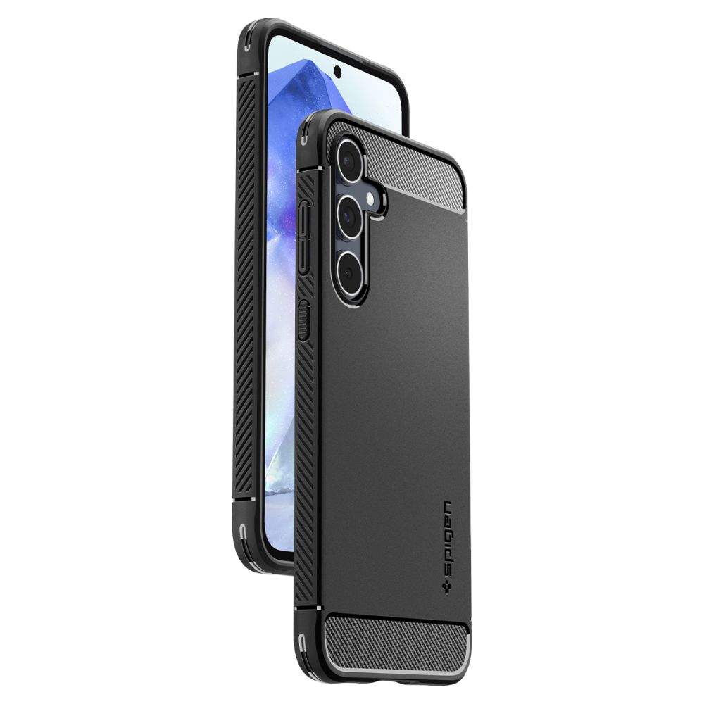 Pokrowiec etui Spigen Rugged Armor czarne SAMSUNG Galaxy A55 5G / 9