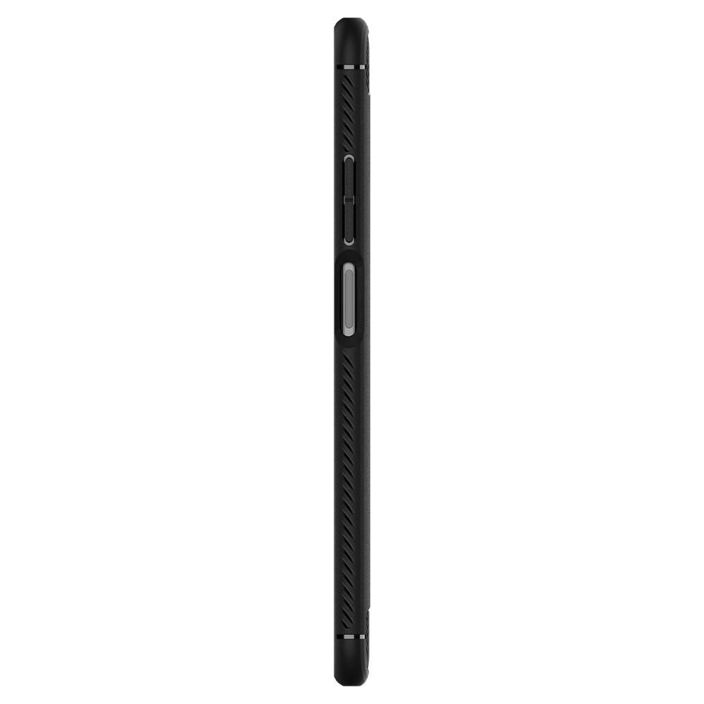 Pokrowiec etui Spigen Rugged Armor czarne Xiaomi Redmi Note 10S / 5