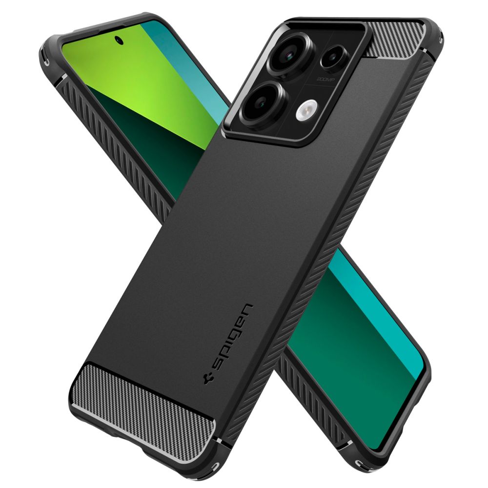 Pokrowiec etui Spigen Rugged Armor czarne Xiaomi Redmi Note 13 Pro 5G / 6