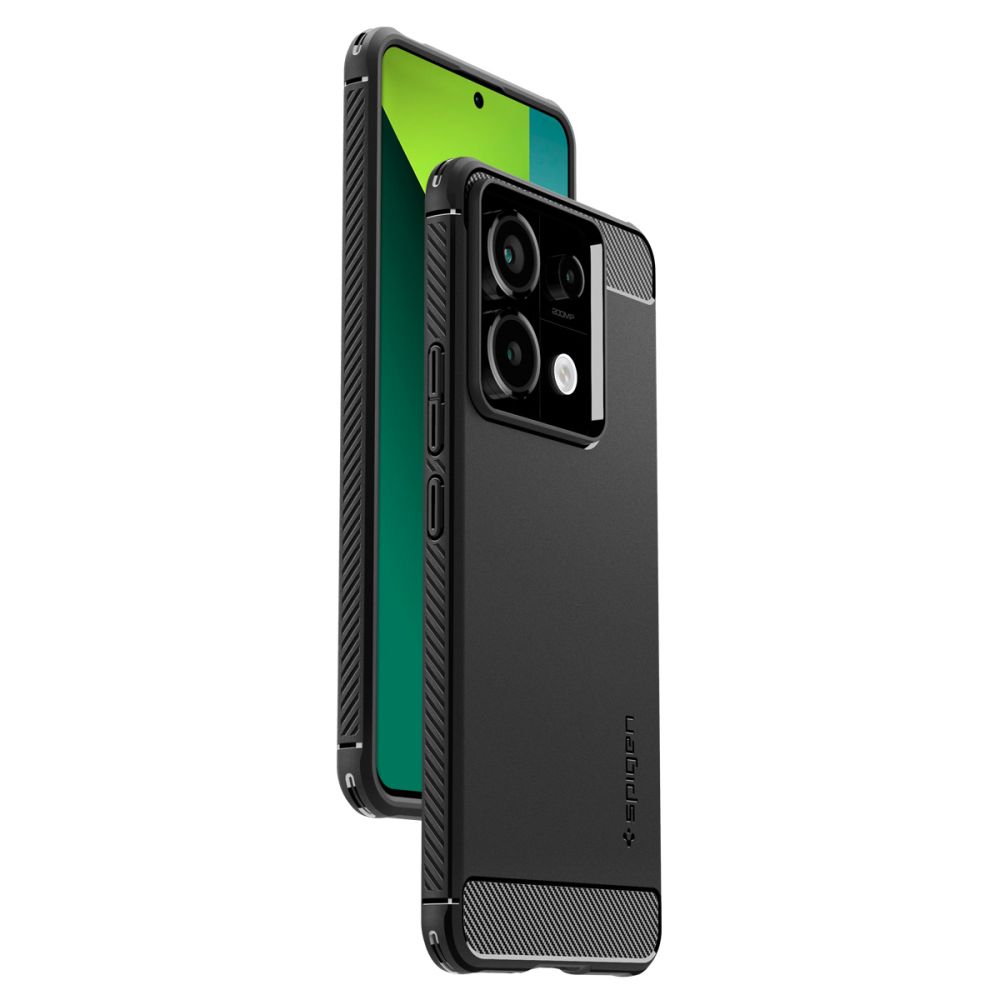 Pokrowiec etui Spigen Rugged Armor czarne Xiaomi Redmi Note 13 Pro 5G / 8