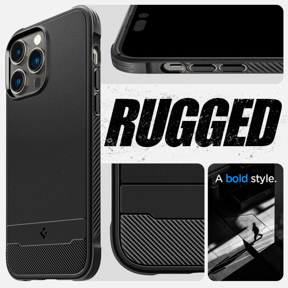 Pokrowiec etui Spigen Rugged Armor Mag Magsafe czarne APPLE iPhone 14 Pro / 11