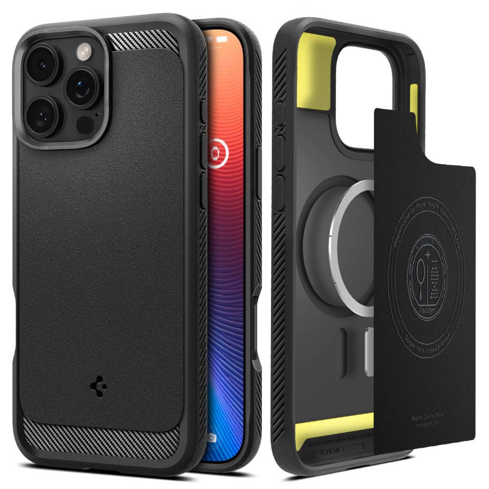 Pokrowiec etui Spigen Rugged Armor Mag Magsafe czarne APPLE iPhone 16 Pro Max