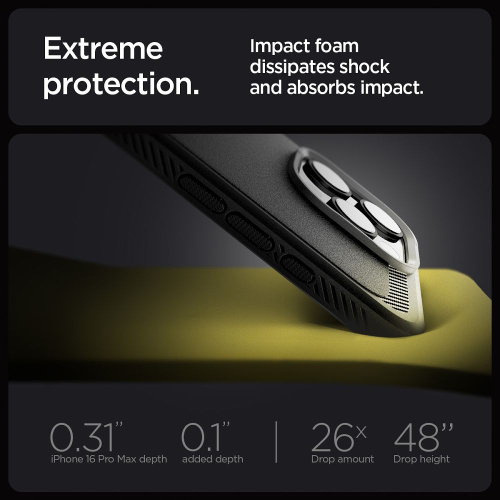 Pokrowiec etui Spigen Rugged Armor Mag Magsafe czarne APPLE iPhone 16 Pro Max / 11
