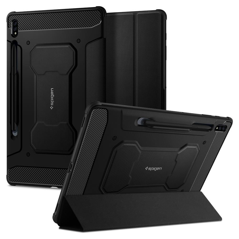 Pokrowiec etui Spigen Rugged Armor Pro czarne SAMSUNG Galaxy Tab S7 Plus 12.4