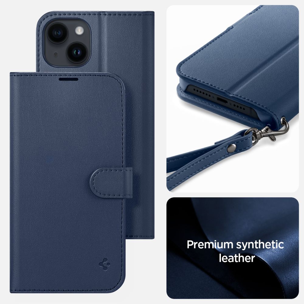 Pokrowiec etui Spigen SGP Wallet S Classic niebieskie APPLE iPhone 14 / 11