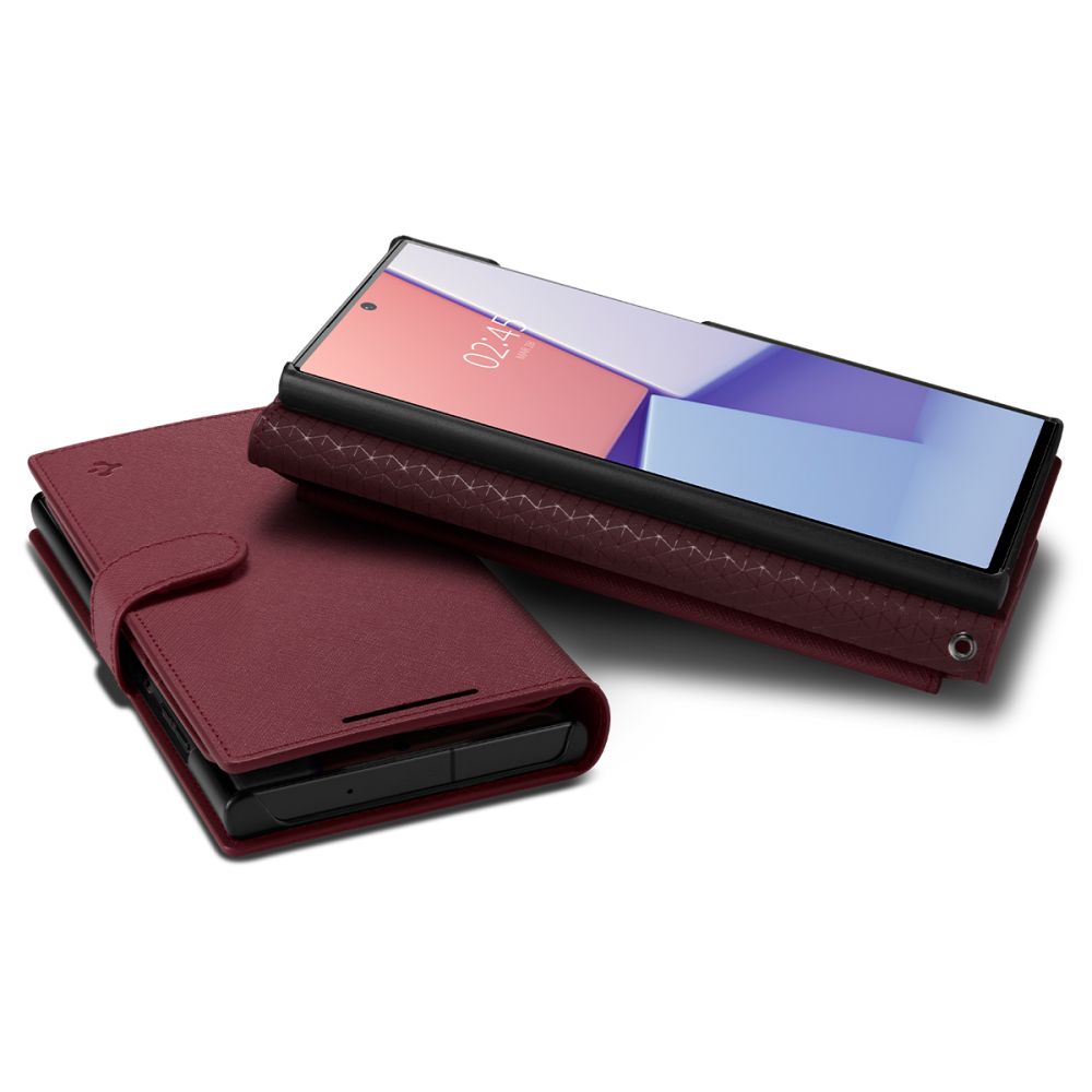 Pokrowiec etui Spigen SGP Wallet S Plus burgundy SAMSUNG Galaxy S23 Ultra / 10