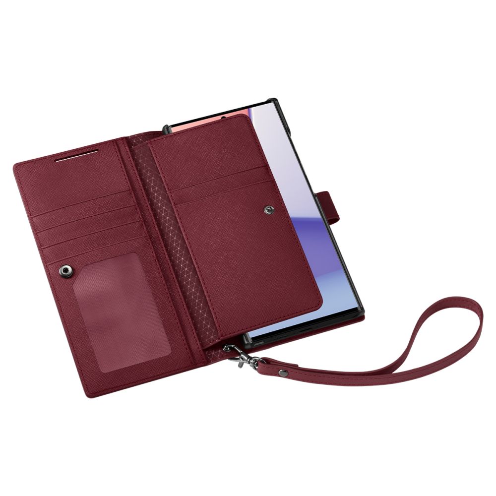 Pokrowiec etui Spigen SGP Wallet S Plus burgundy SAMSUNG Galaxy S23 Ultra / 8