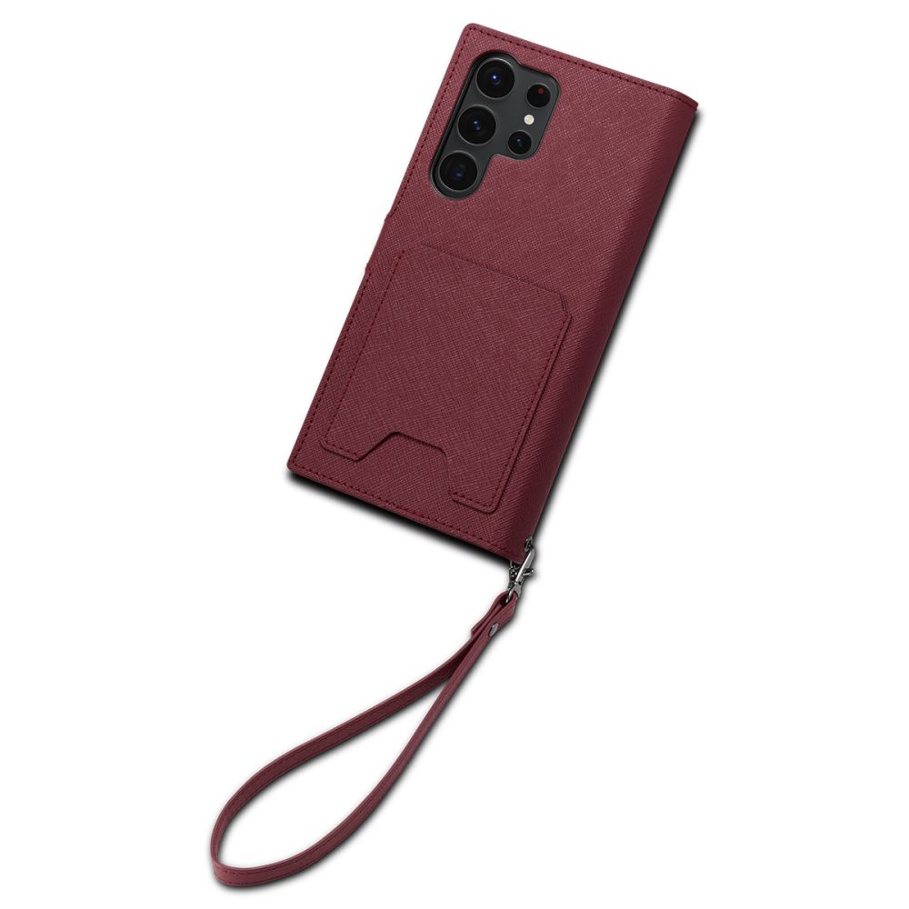 Pokrowiec etui Spigen SGP Wallet S Plus burgundy SAMSUNG Galaxy S23 Ultra / 9
