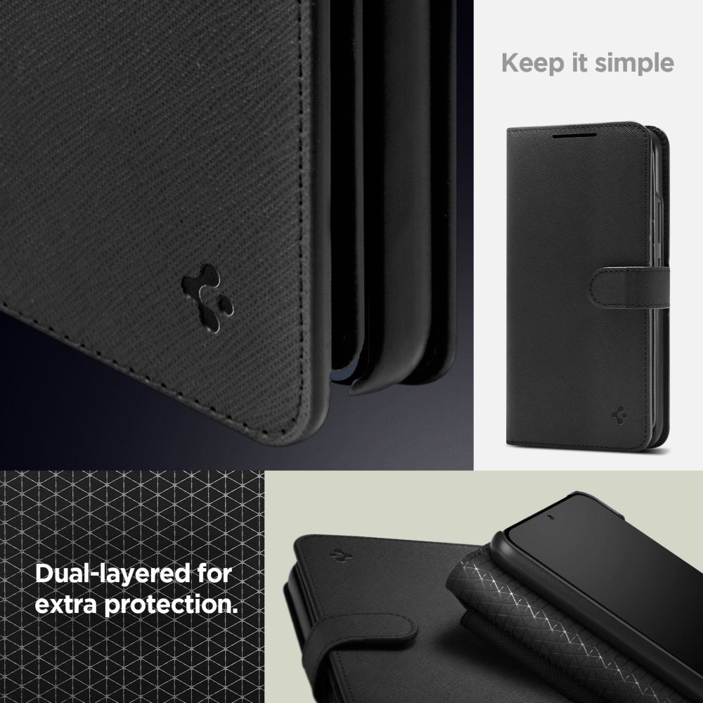 Pokrowiec etui Spigen SGP Wallet S Plus czarne SAMSUNG Galaxy A54 5G / 11